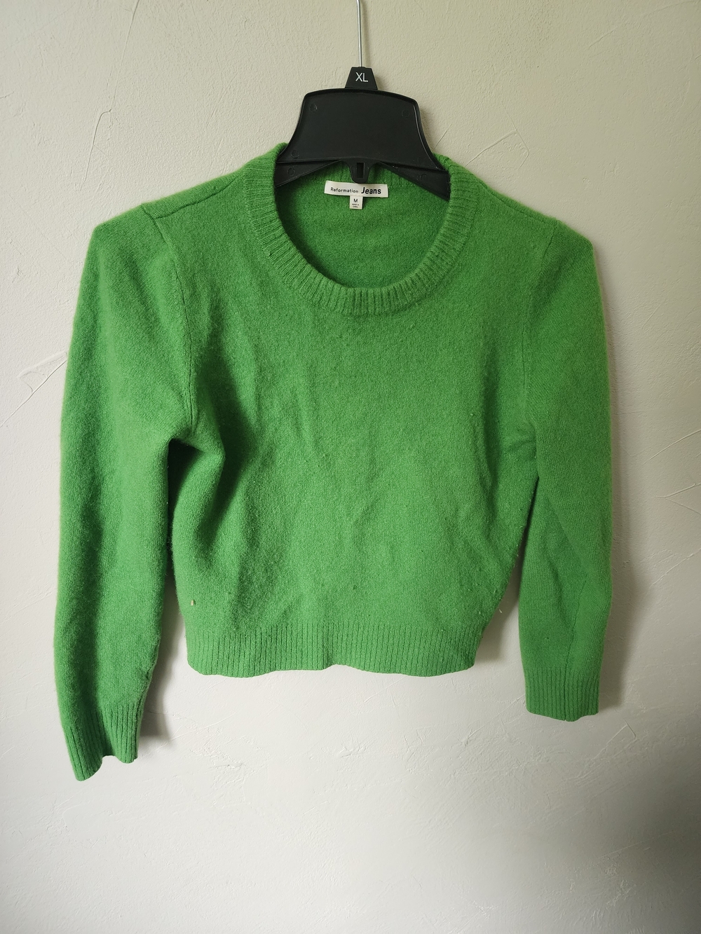 Reformation Jeans green cropped sweater Size Medium